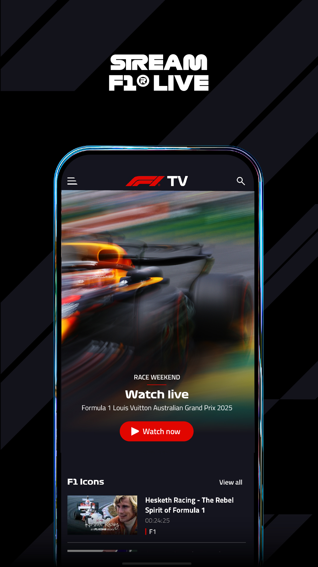 اسکرین شات 2 برنامه F1 TV