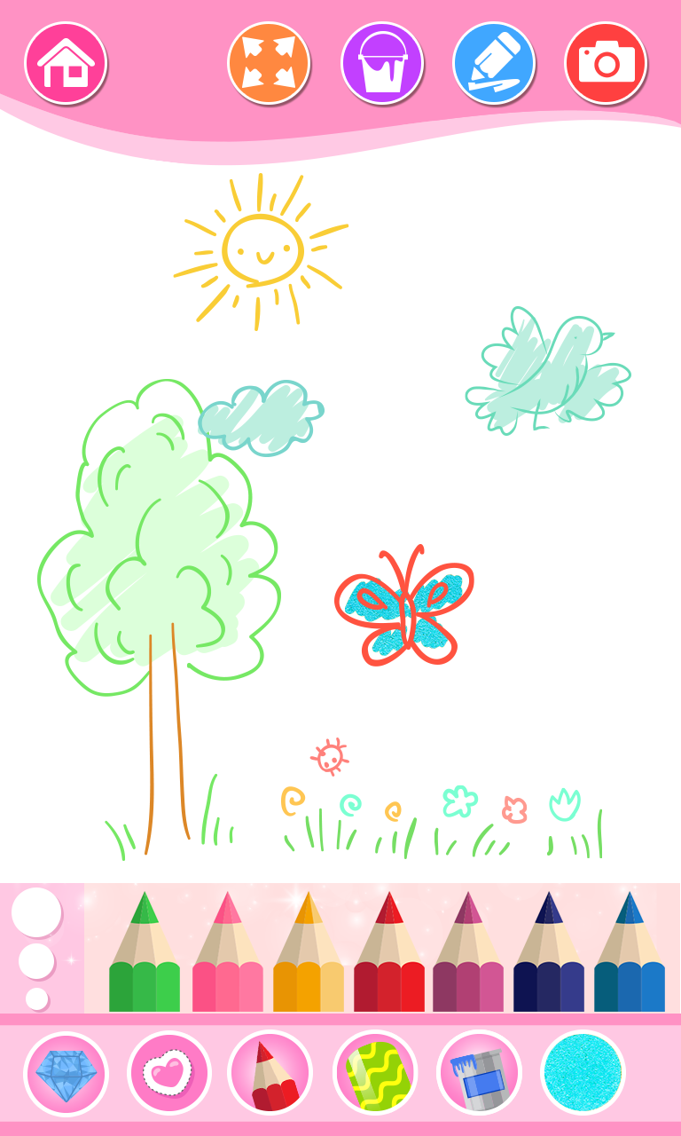 اسکرین شات 3 برنامه Beauty Coloring Book for Girls