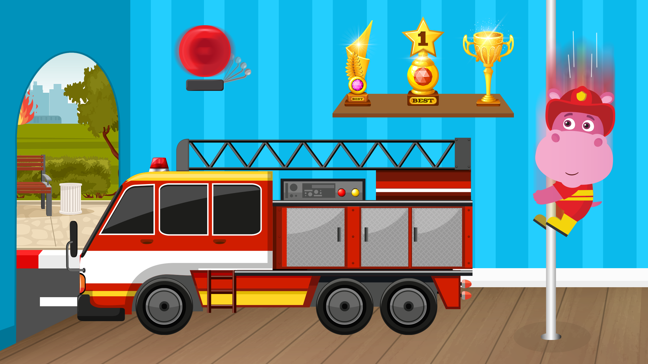 اسکرین شات 1 بازی Fireman for Kids - Fire Truck