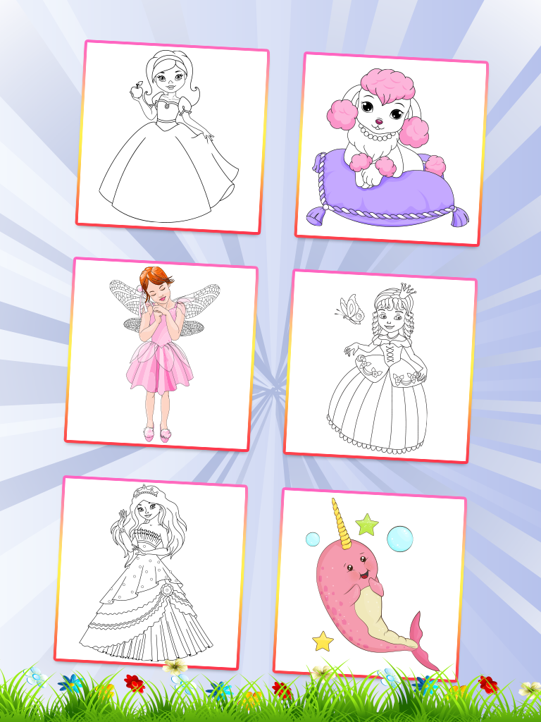اسکرین شات 3 برنامه Princess Coloring Book 3