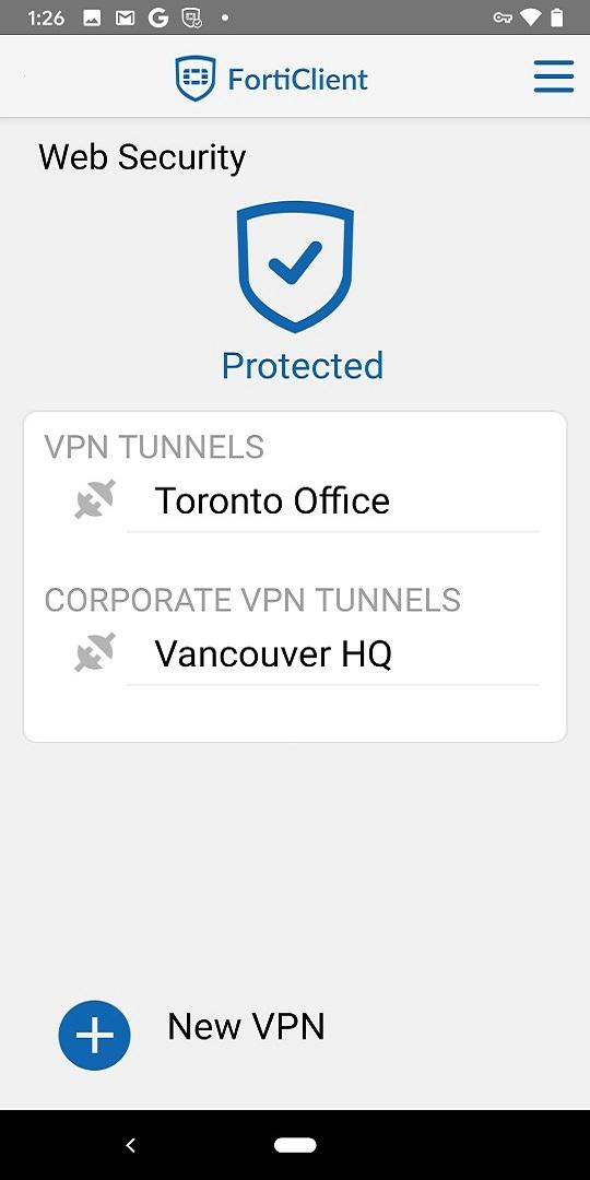 اسکرین شات 5 برنامه FortiClient