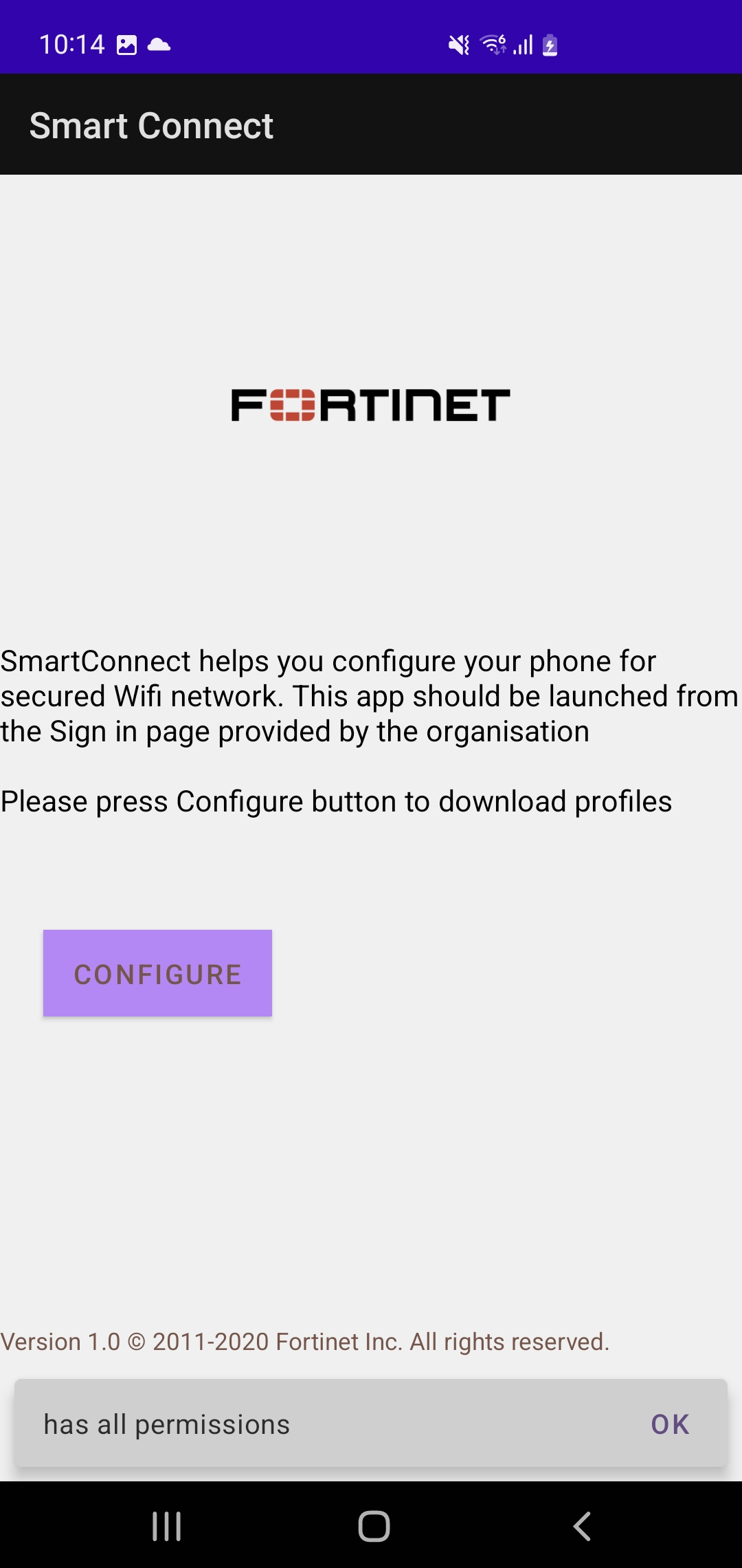 اسکرین شات 3 برنامه FortiGuest Smart Connect