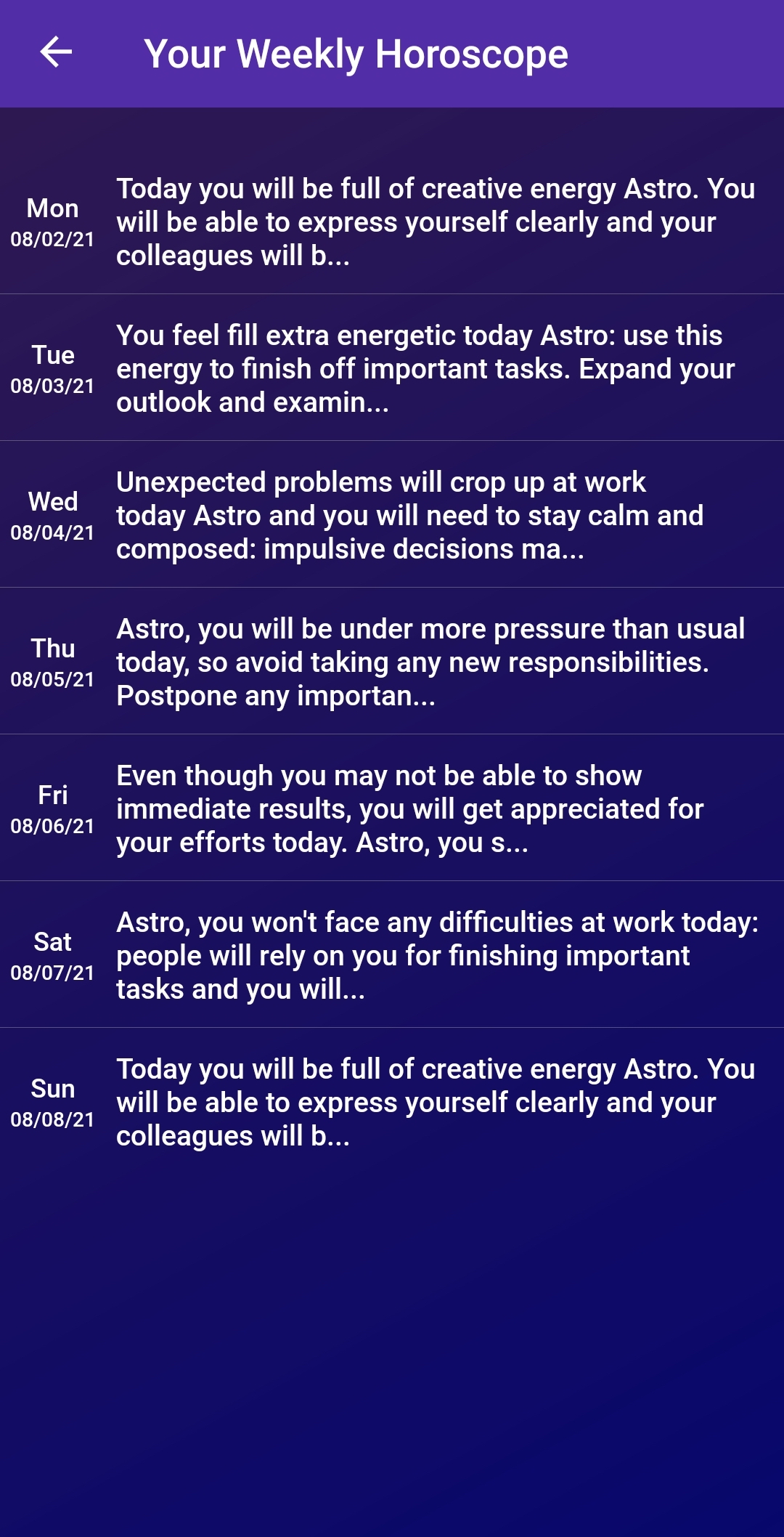 اسکرین شات 6 برنامه Astro Guru: Astrology, Daily H