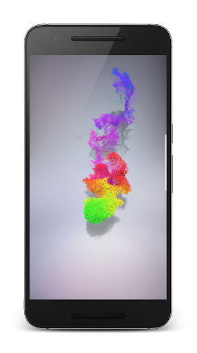 اسکرین شات 2 برنامه S8 Color Burst Particles Nougat 3D live wallpaper
