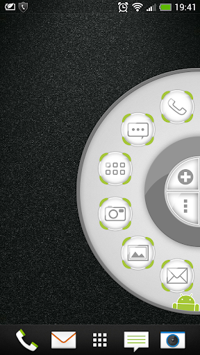 اسکرین شات 1 برنامه White - Wheel Launcher Theme