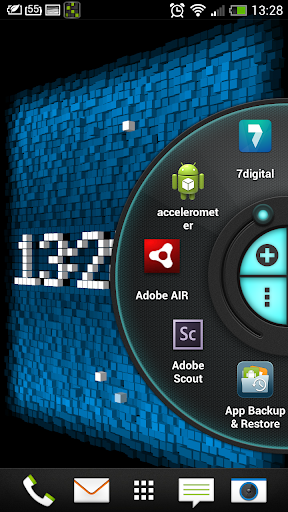 اسکرین شات 1 برنامه Blue Tech - Wheel Launcher Theme