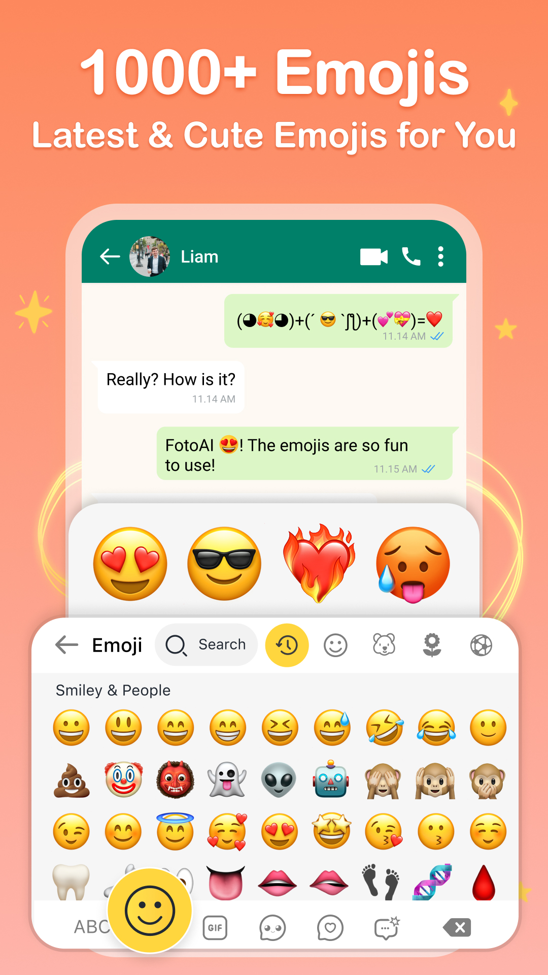 اسکرین شات 2 برنامه Keyboard Themes, Fonts -FotoAI