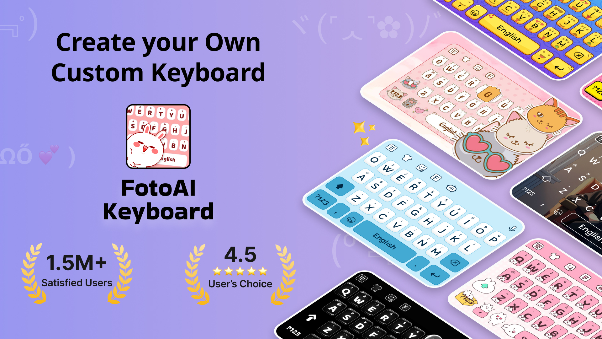 اسکرین شات 1 برنامه FotoAI Keyboard Themes & Fonts