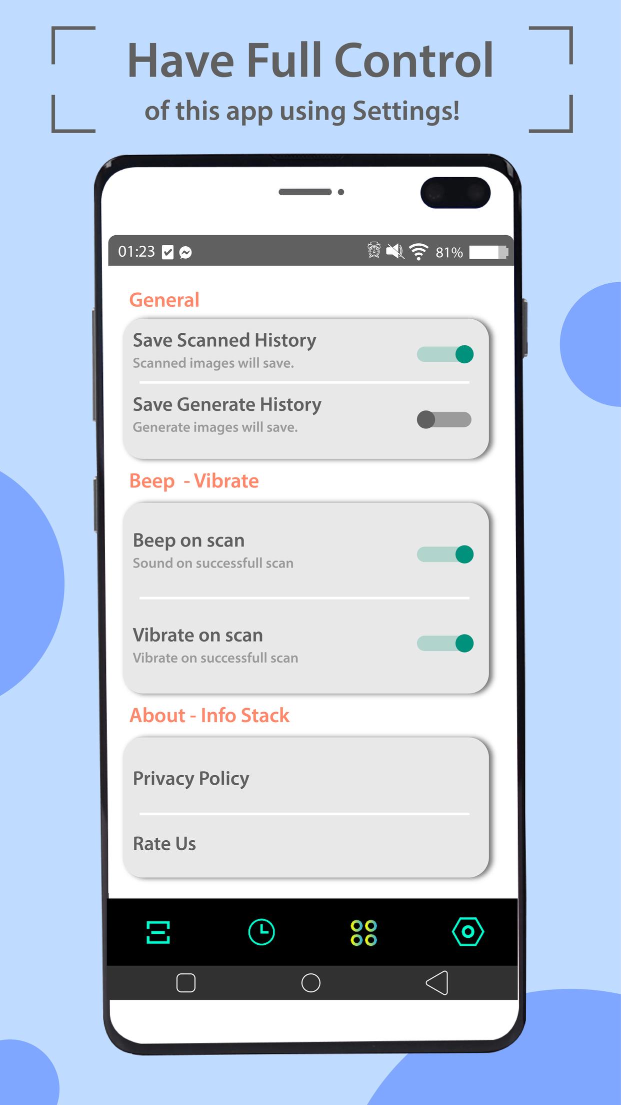 اسکرین شات 4 برنامه Barcode reader and Generator