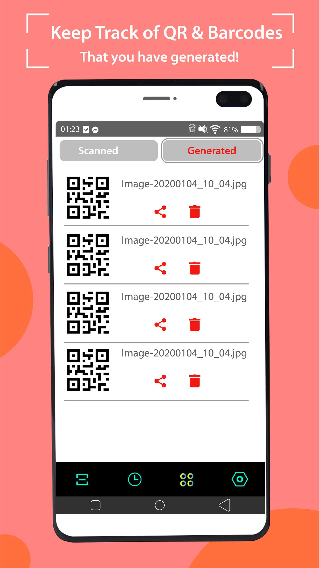 اسکرین شات 3 برنامه Barcode reader and Generator