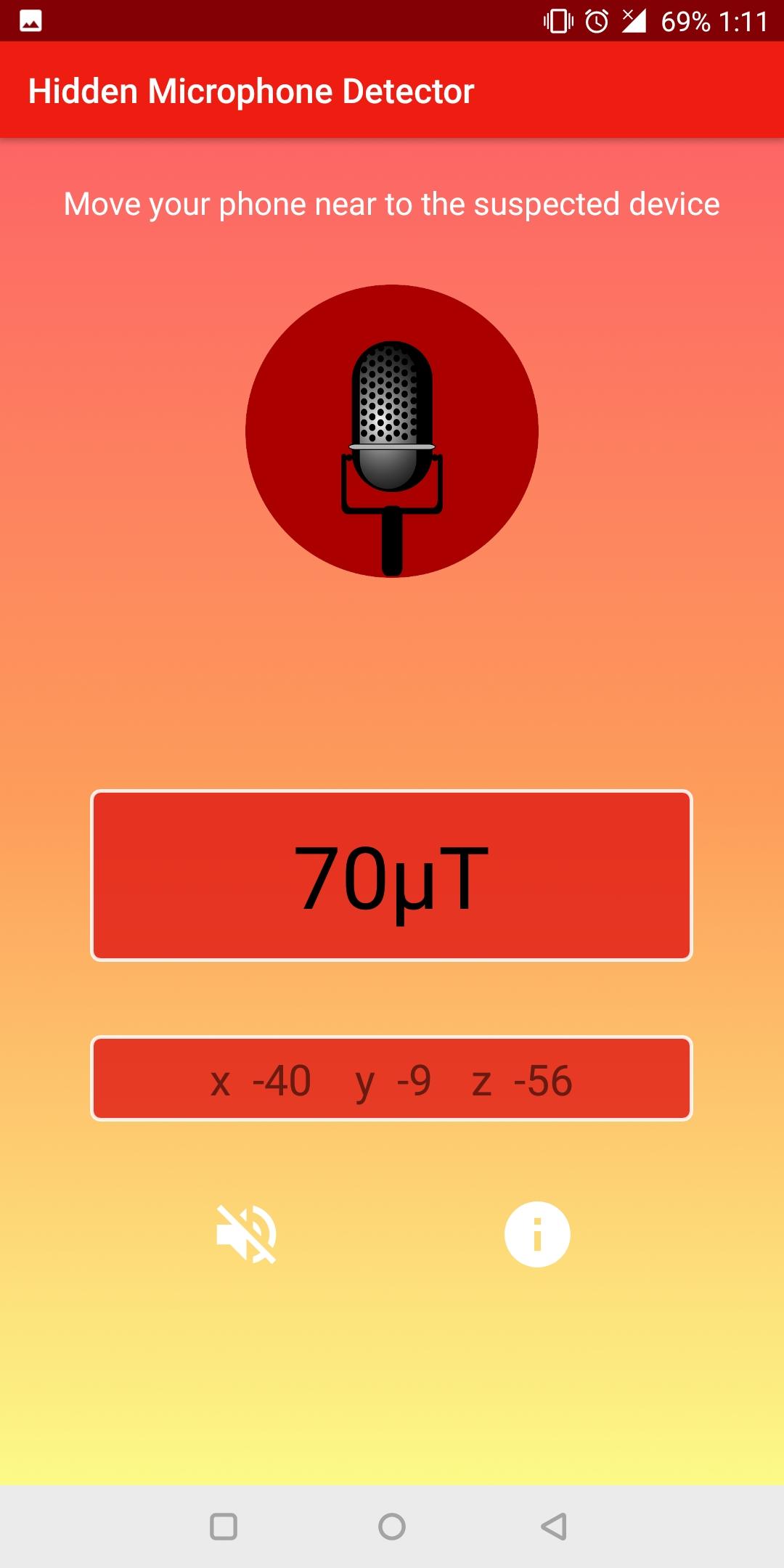 اسکرین شات 3 برنامه Hidden Microphone Detector