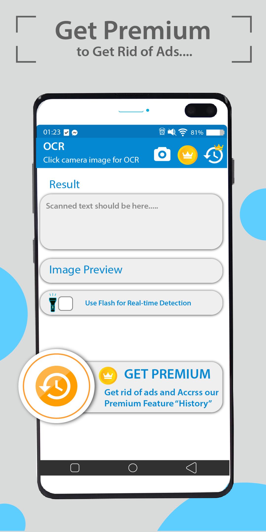 اسکرین شات 1 برنامه OCR Text Scanner-Image to Text