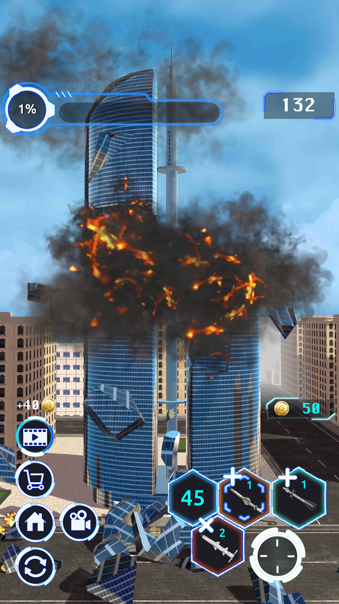 اسکرین شات 2 بازی City Demolish: Rocket Smash!