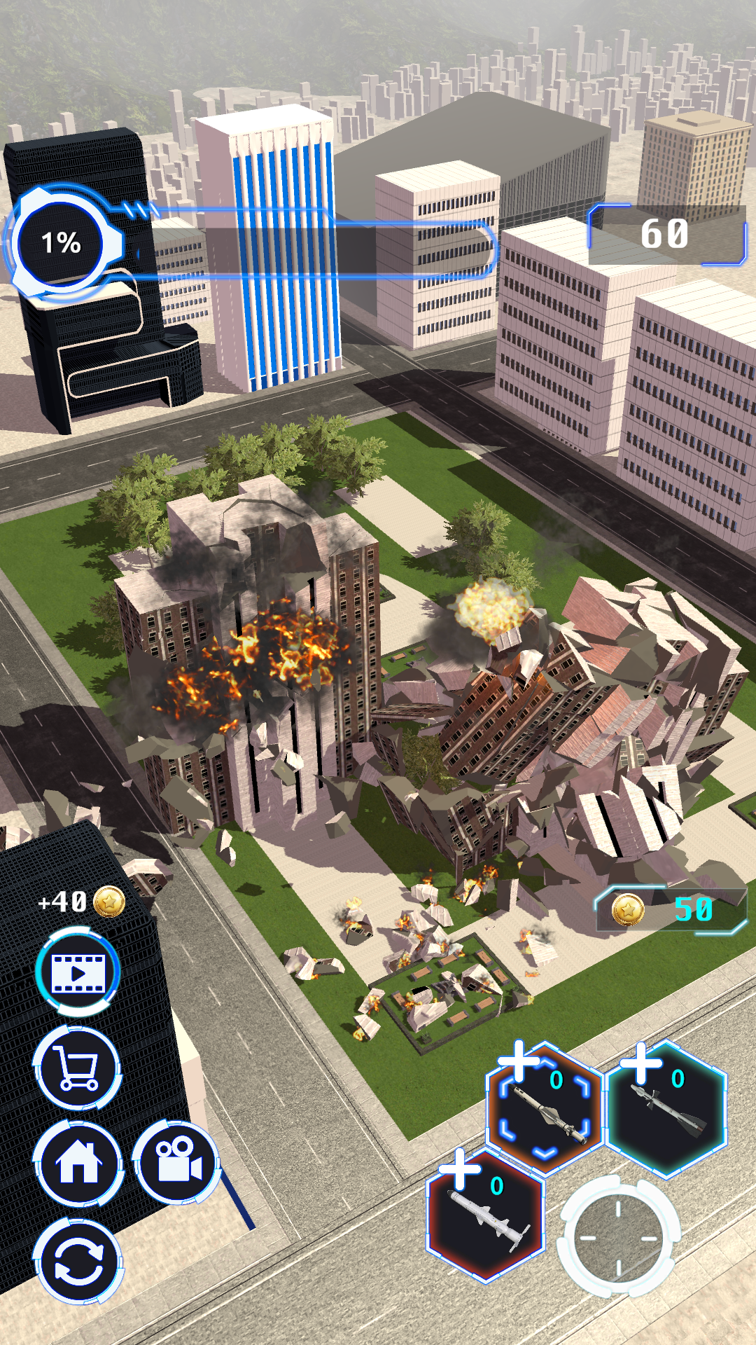 اسکرین شات 2 بازی City Demolish: Rocket Smash!
