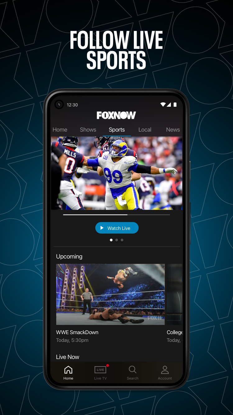 اسکرین شات 6 برنامه FOX NOW: Watch TV & Sports