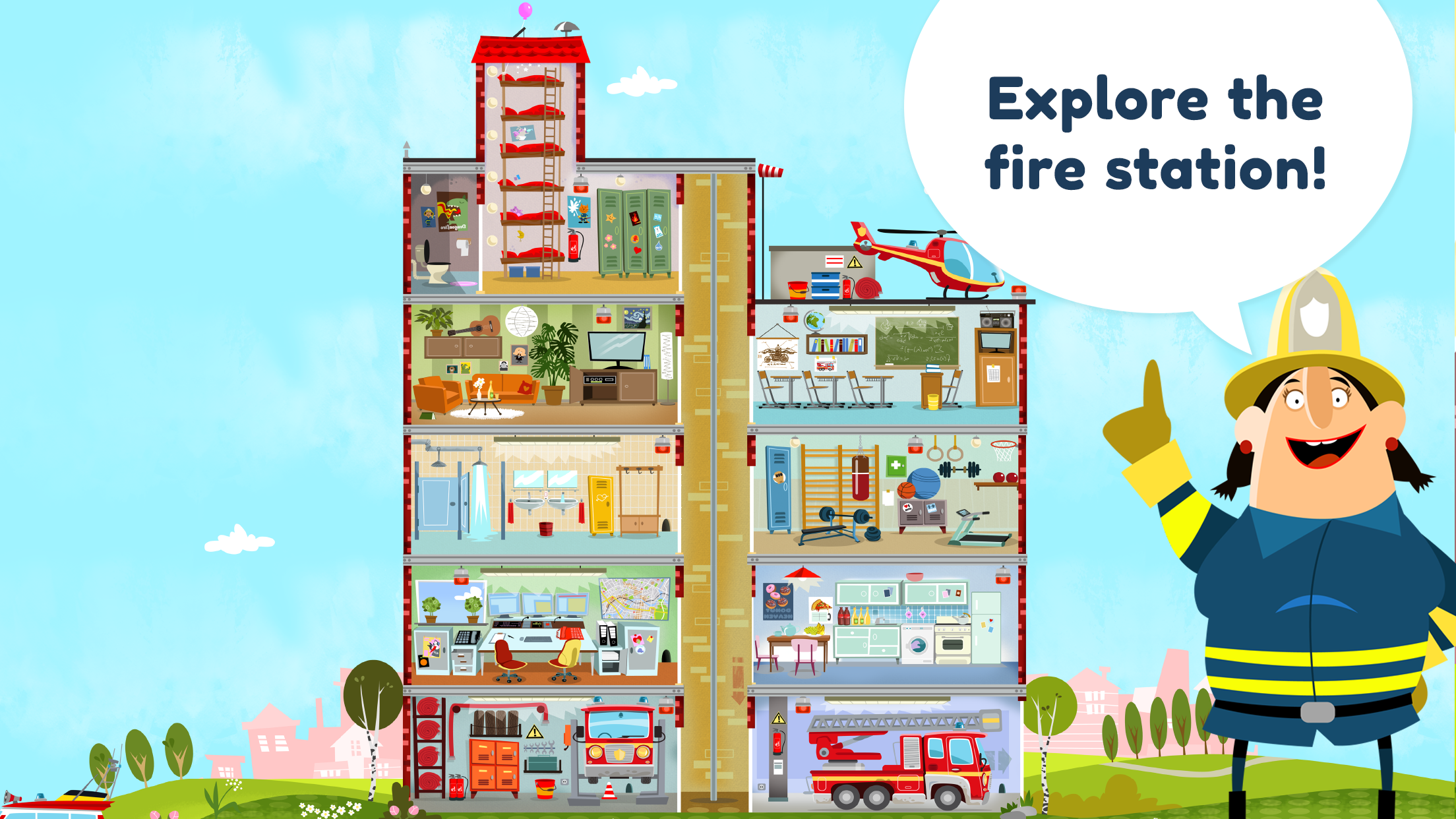اسکرین شات 2 برنامه Little Fire Station