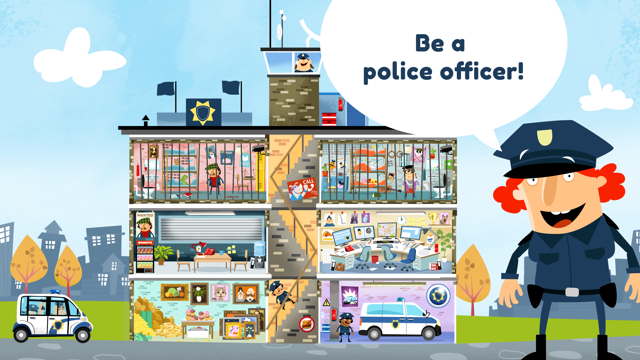 اسکرین شات 1 برنامه Little Police Station