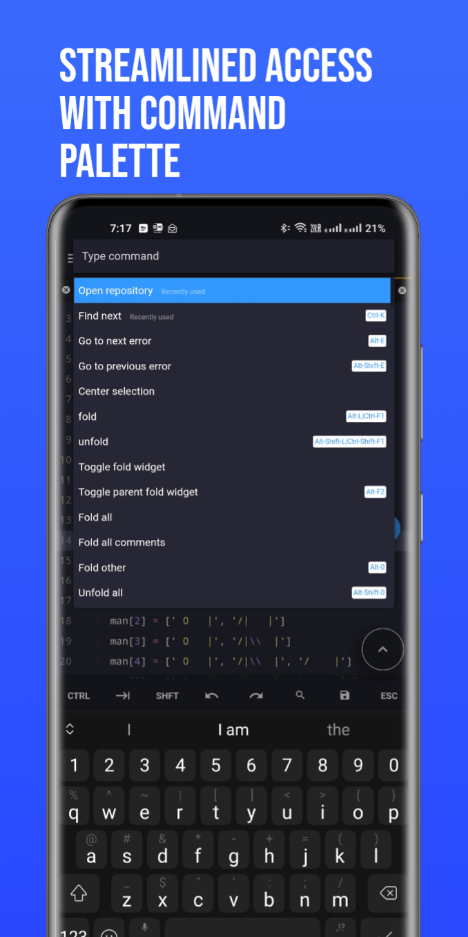 اسکرین شات 3 برنامه Acode - code editor | FOSS