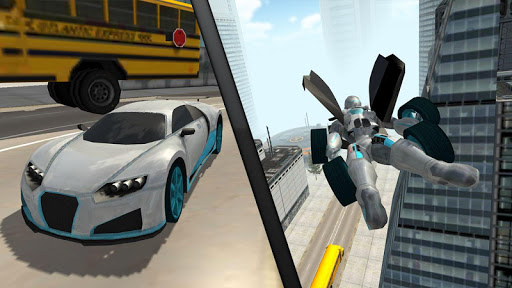 اسکرین شات 4 بازی Flying Car Robot Simulator