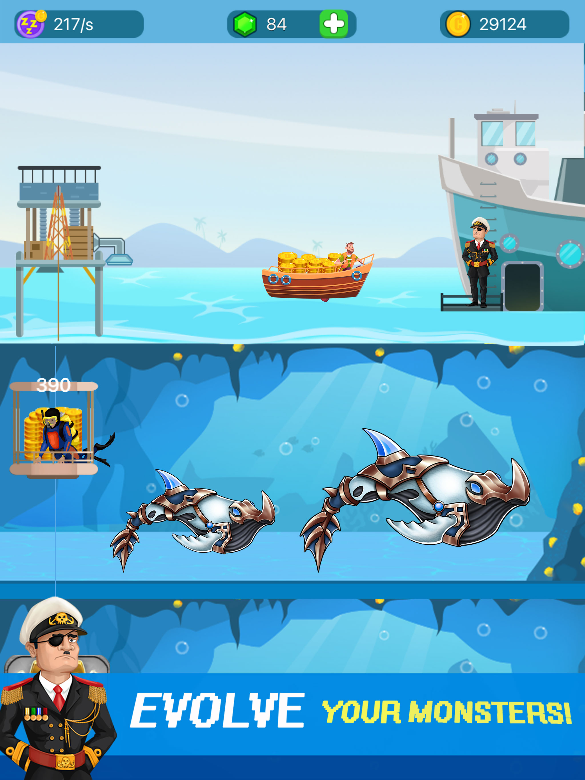 اسکرین شات 2 بازی Sea Jurassic Tycoon