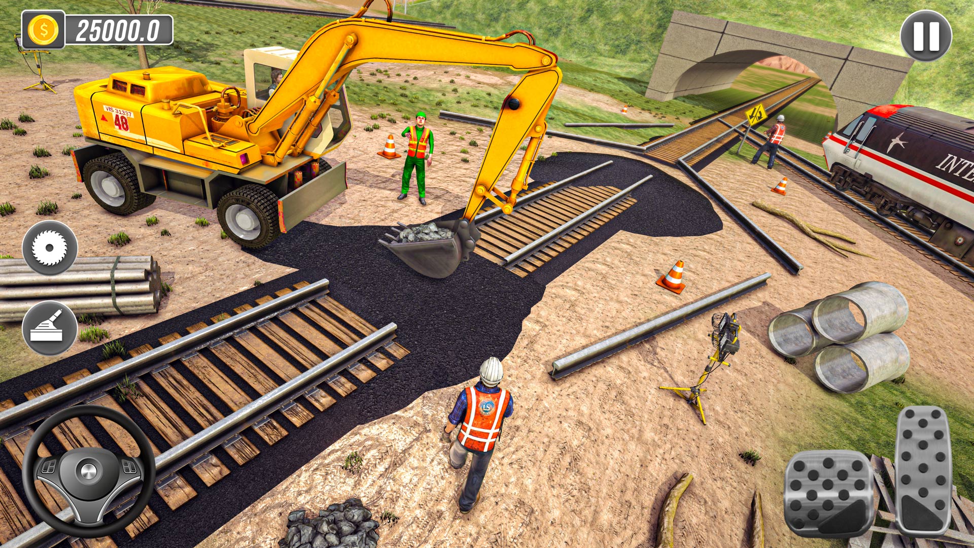 اسکرین شات 1 برنامه City Train Track Construction