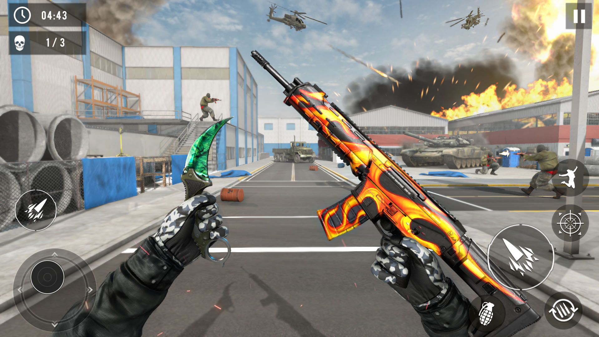اسکرین شات 1 برنامه Gun games offline - Survival