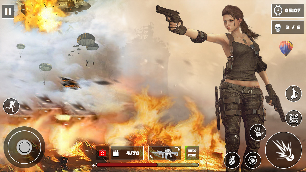 اسکرین شات 2 برنامه Fire Battleground Squad: Guns