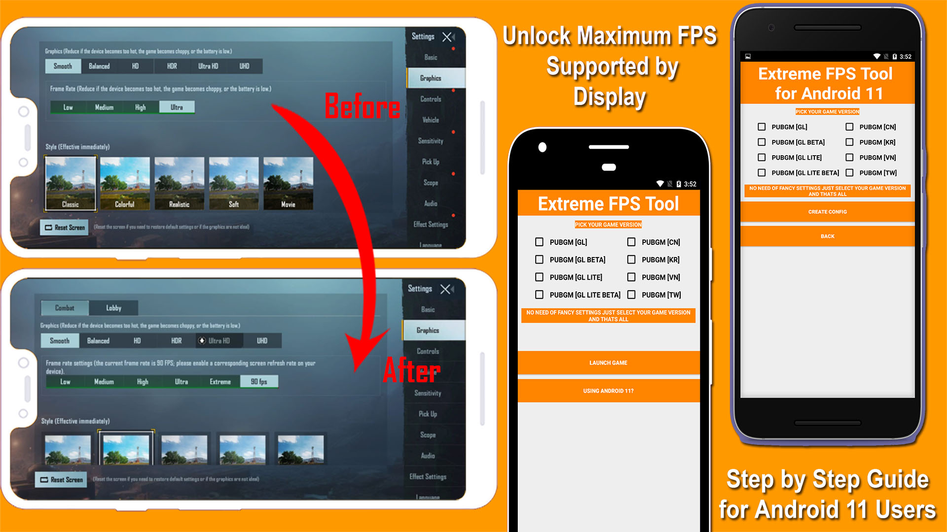 اسکرین شات 4 برنامه Extrem 90fps tool:unlock 90fps