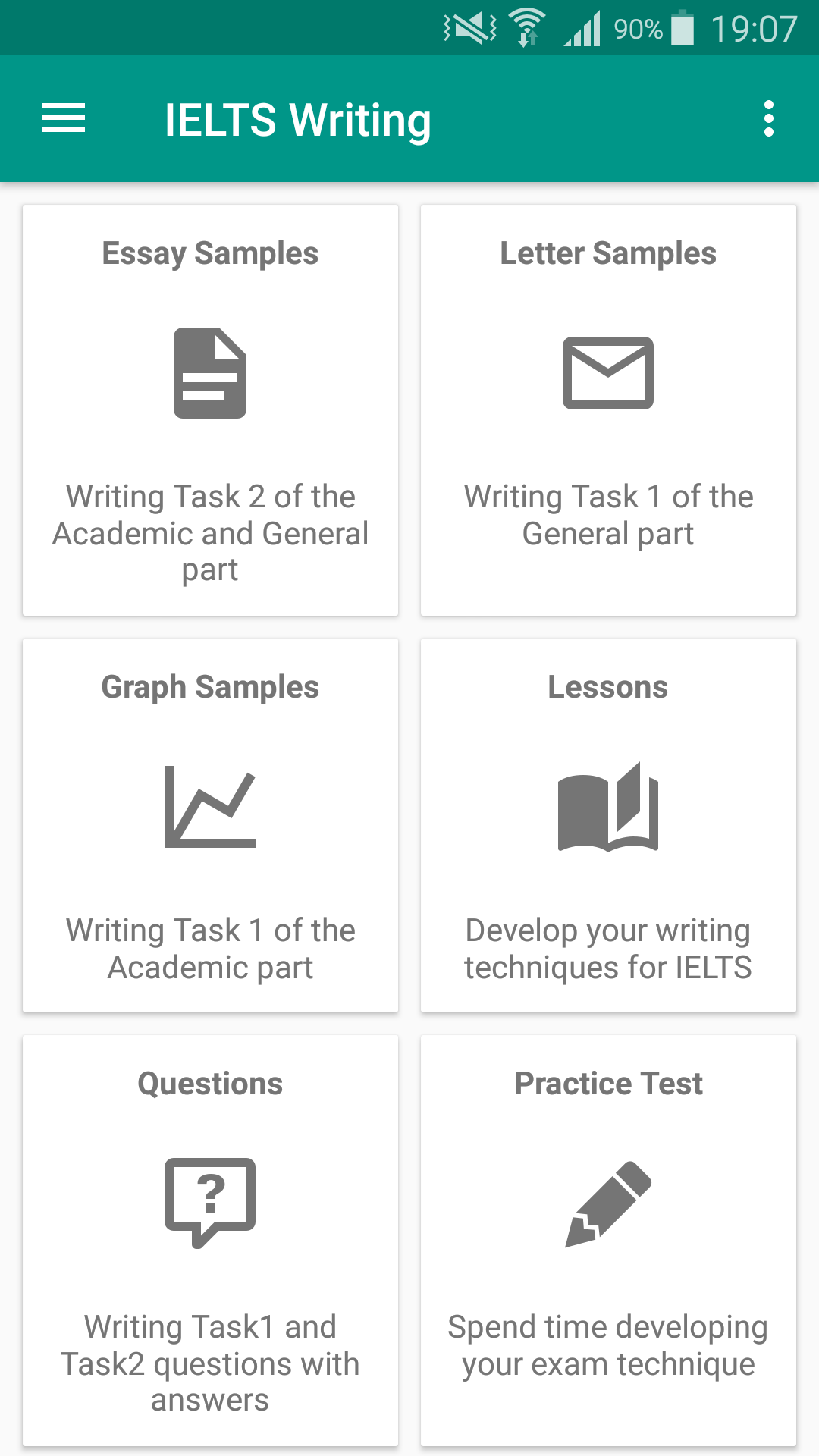اسکرین شات 2 برنامه IELTS Writing