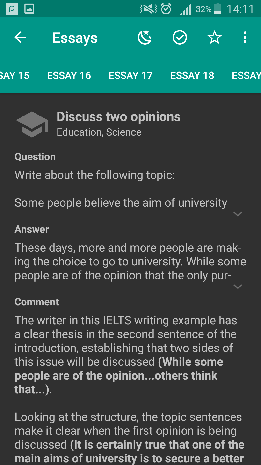 اسکرین شات 5 برنامه IELTS Writing