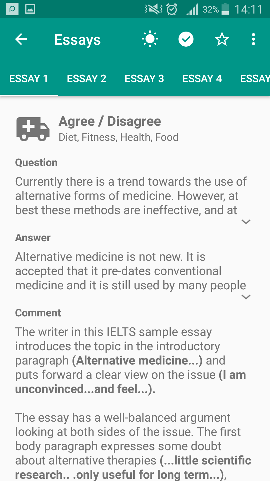 اسکرین شات 4 برنامه IELTS Writing