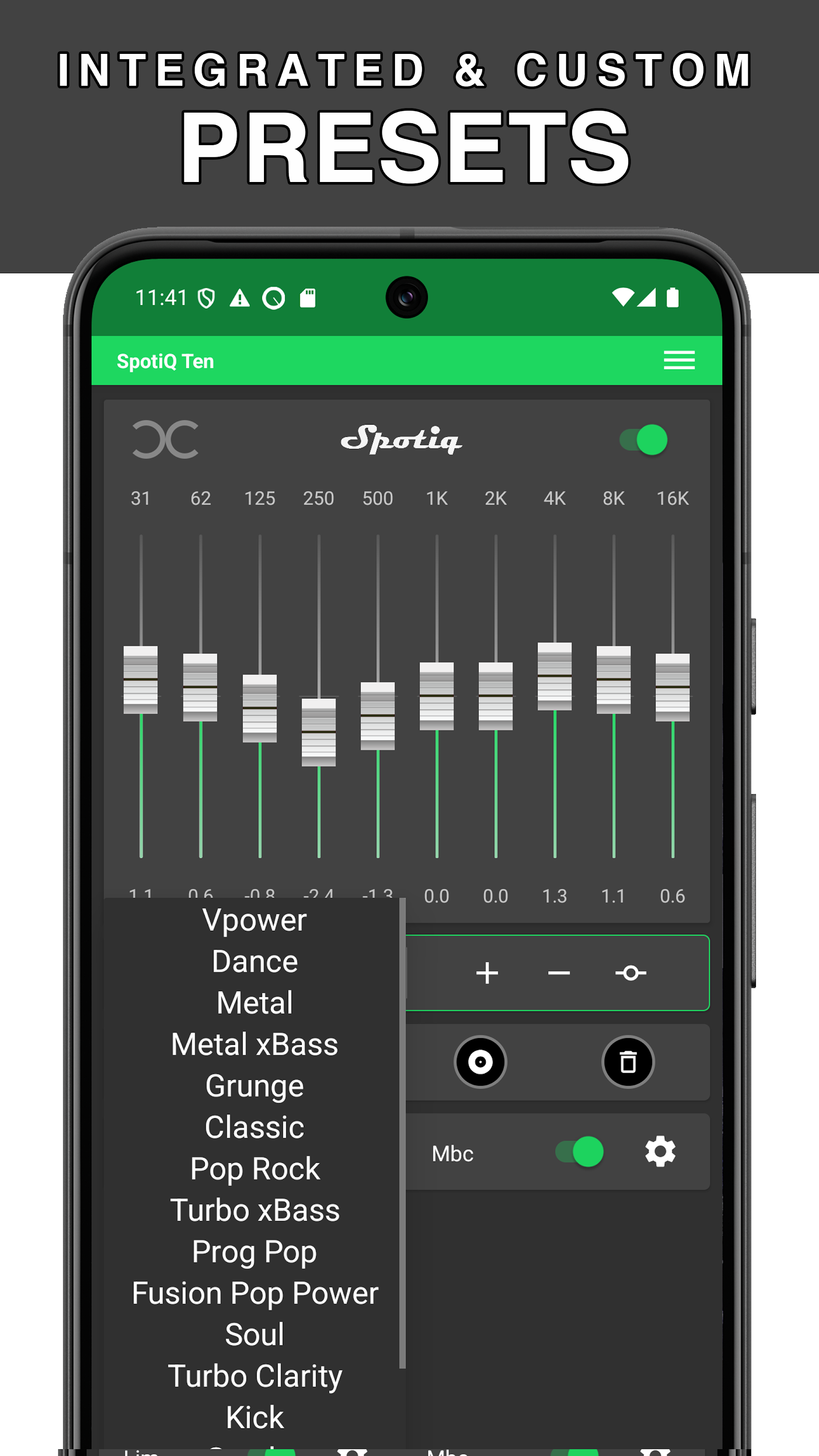اسکرین شات 2 برنامه SpotiQ Ten - Equalizer Booster