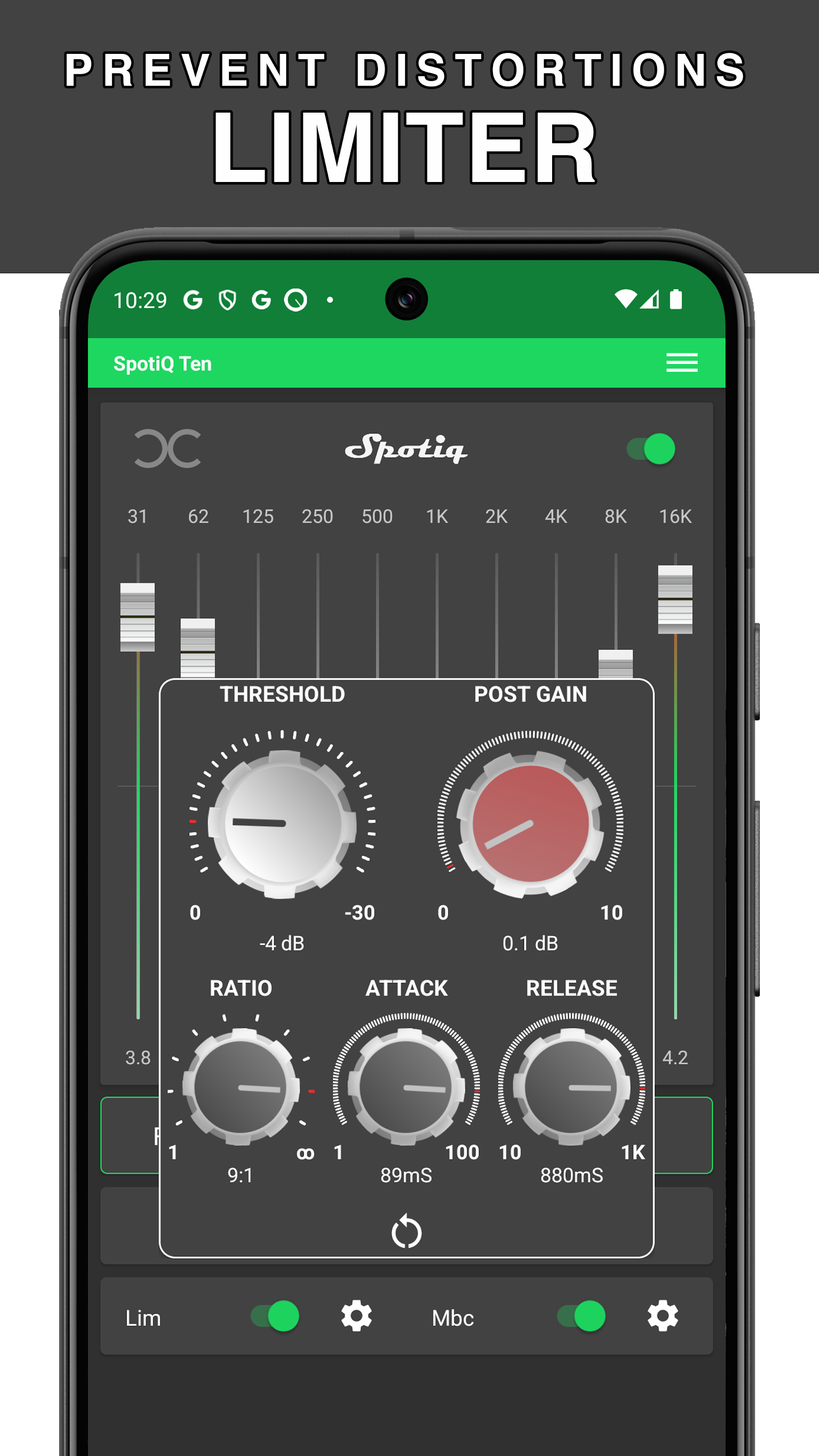 اسکرین شات 5 برنامه SpotiQ Ten - Equalizer Booster