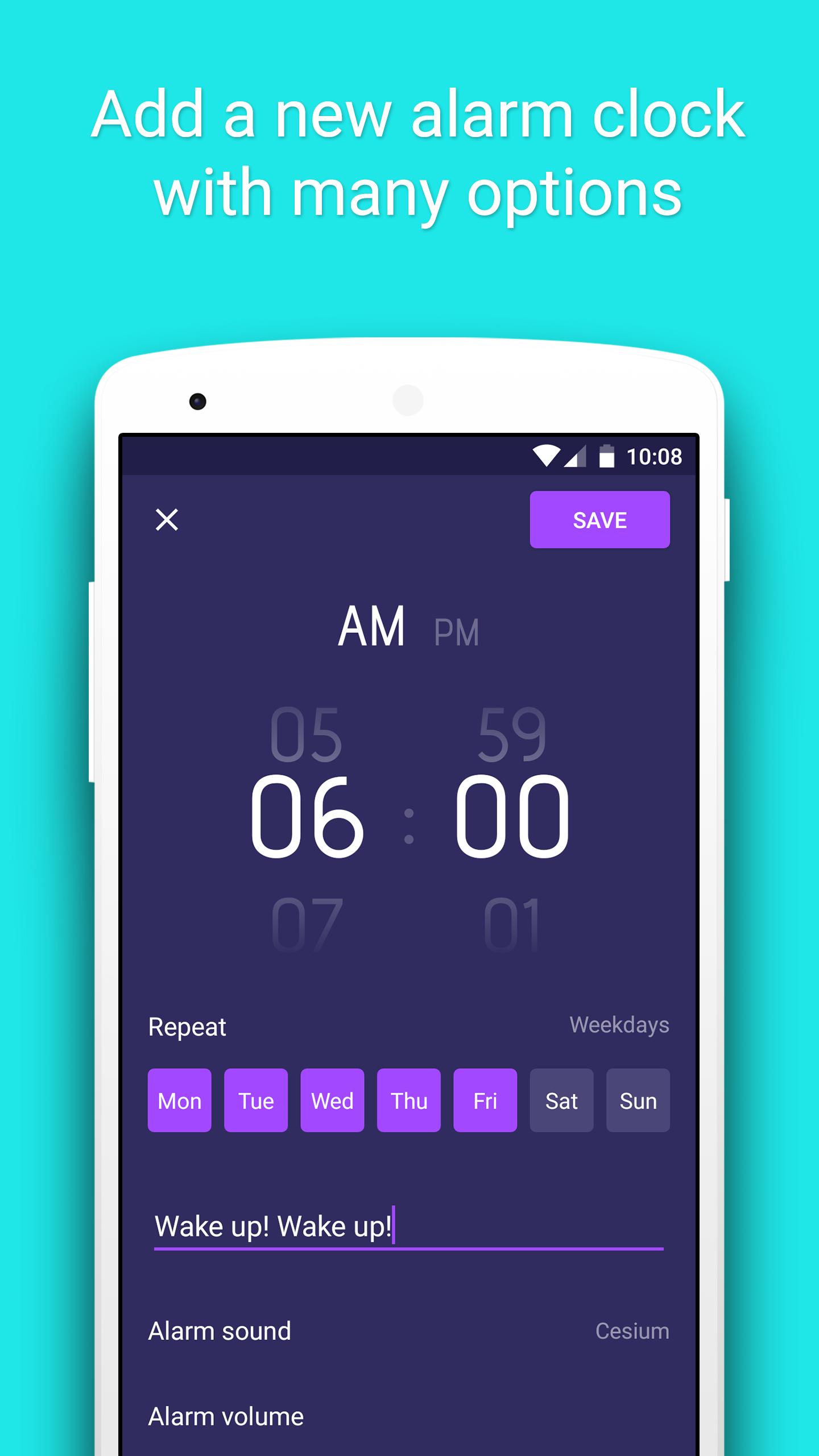 اسکرین شات 2 برنامه Smart Alarm Clock