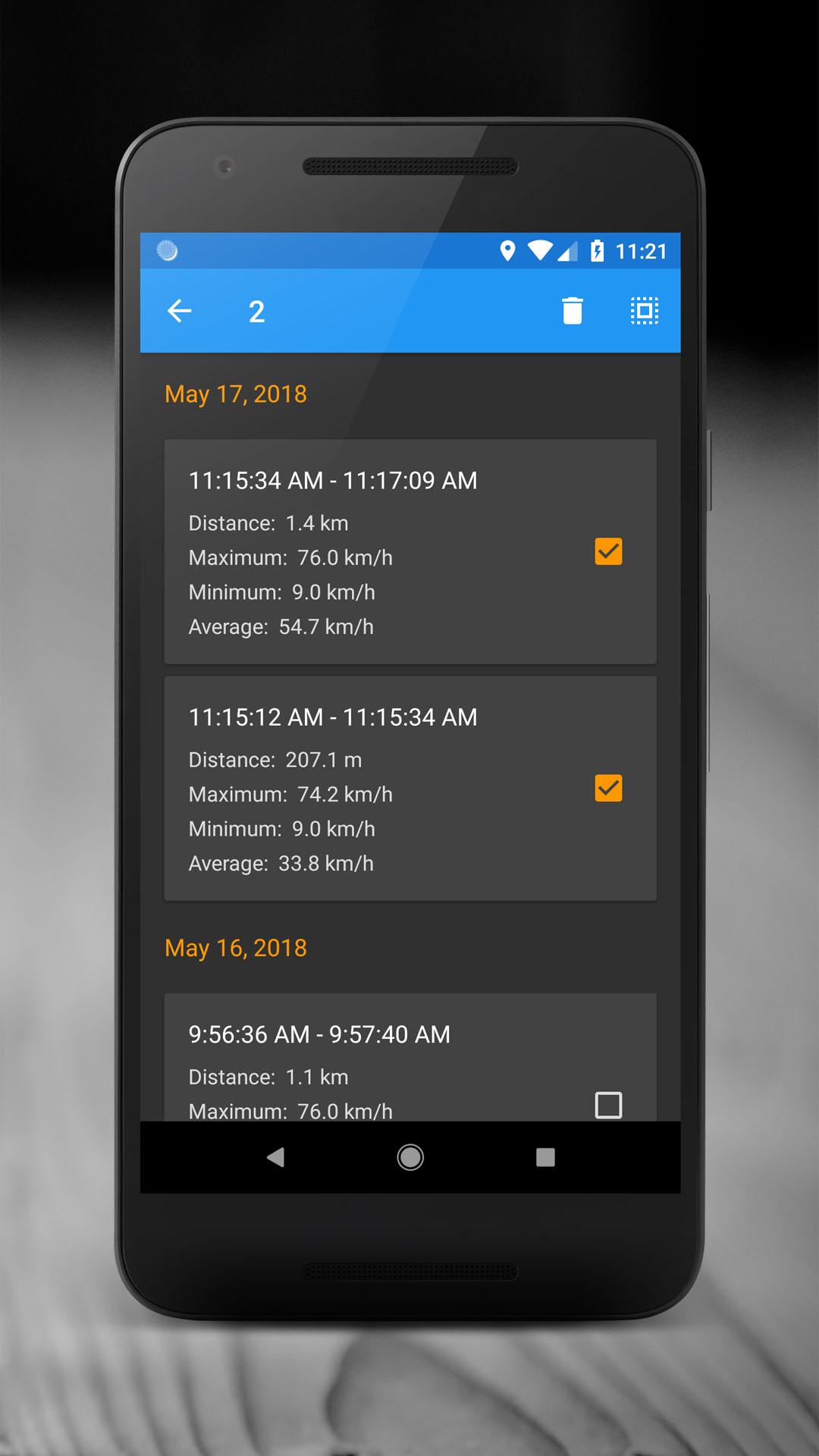اسکرین شات 7 برنامه GPS Speedometer Distance Meter