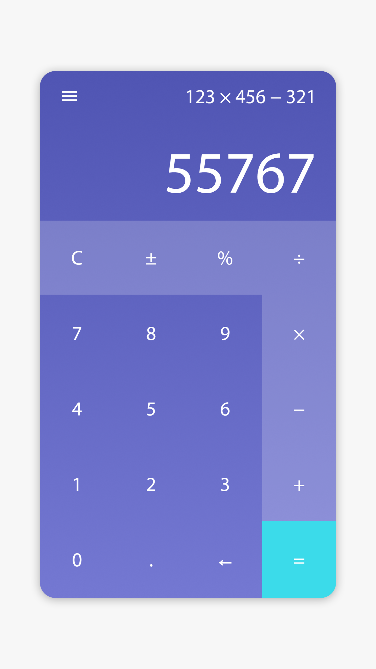 اسکرین شات 4 برنامه Minimal Calculator