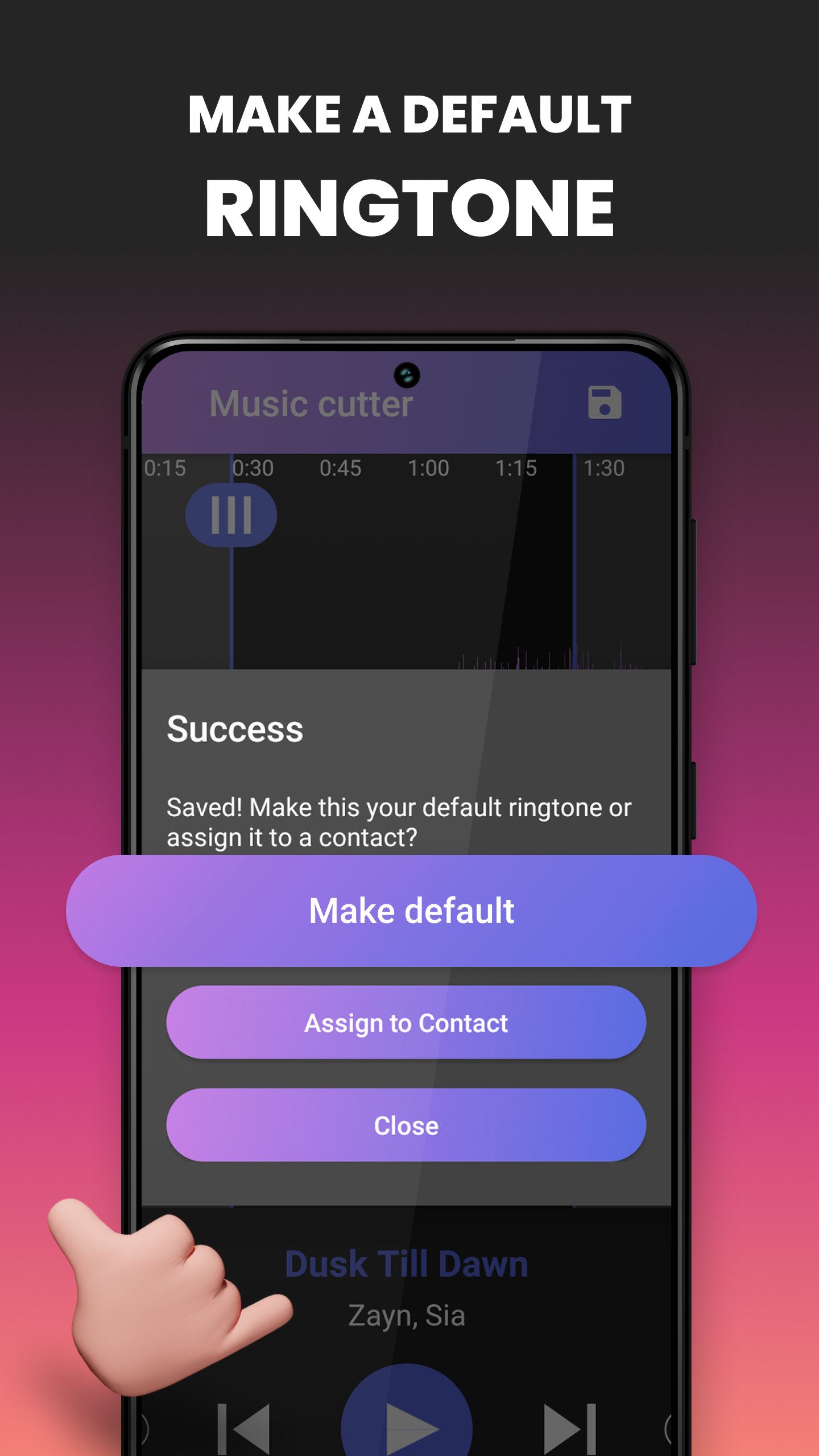 اسکرین شات 4 برنامه Music Cutter - Ringtone maker