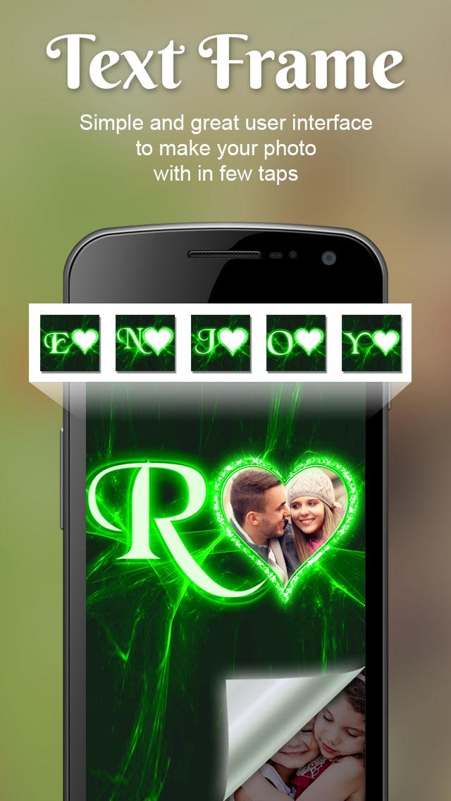 اسکرین شات 6 برنامه Lighting Text Photo Frames