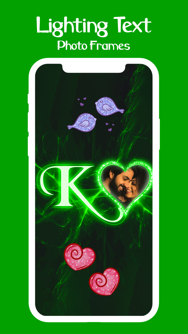 اسکرین شات 1 برنامه Lighting Text Photo Frames