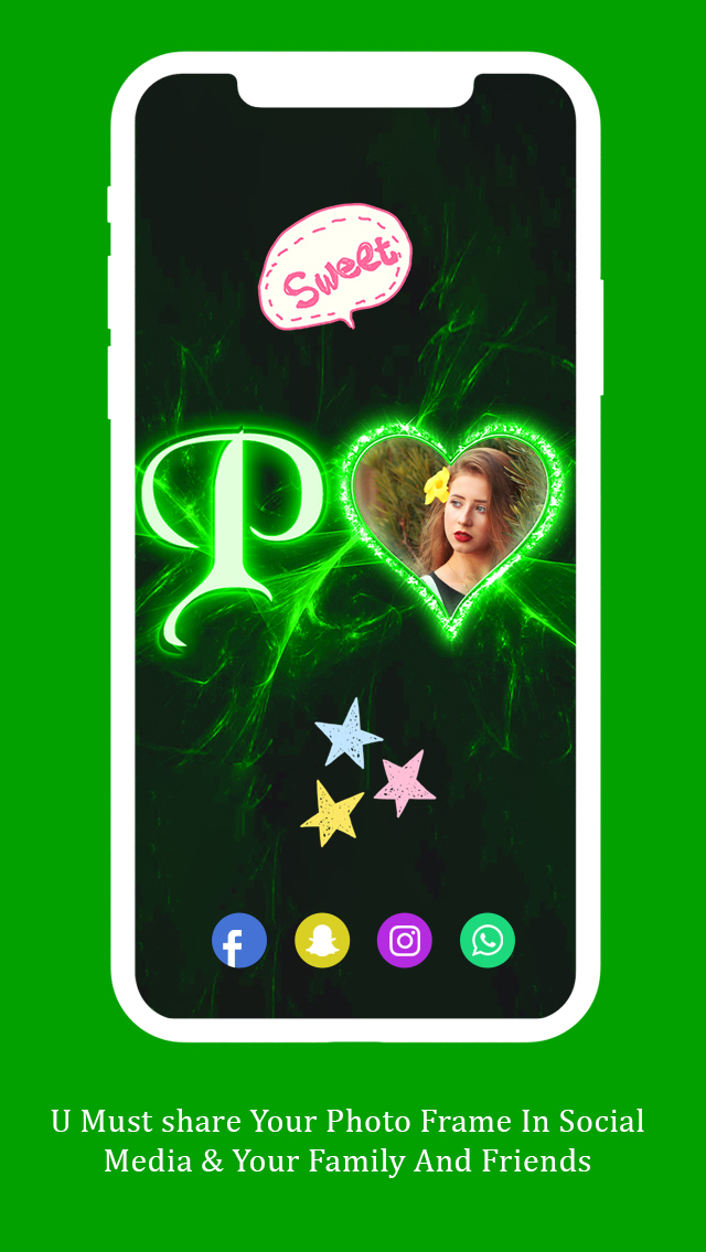 اسکرین شات 6 برنامه Lighting Text Photo Frames