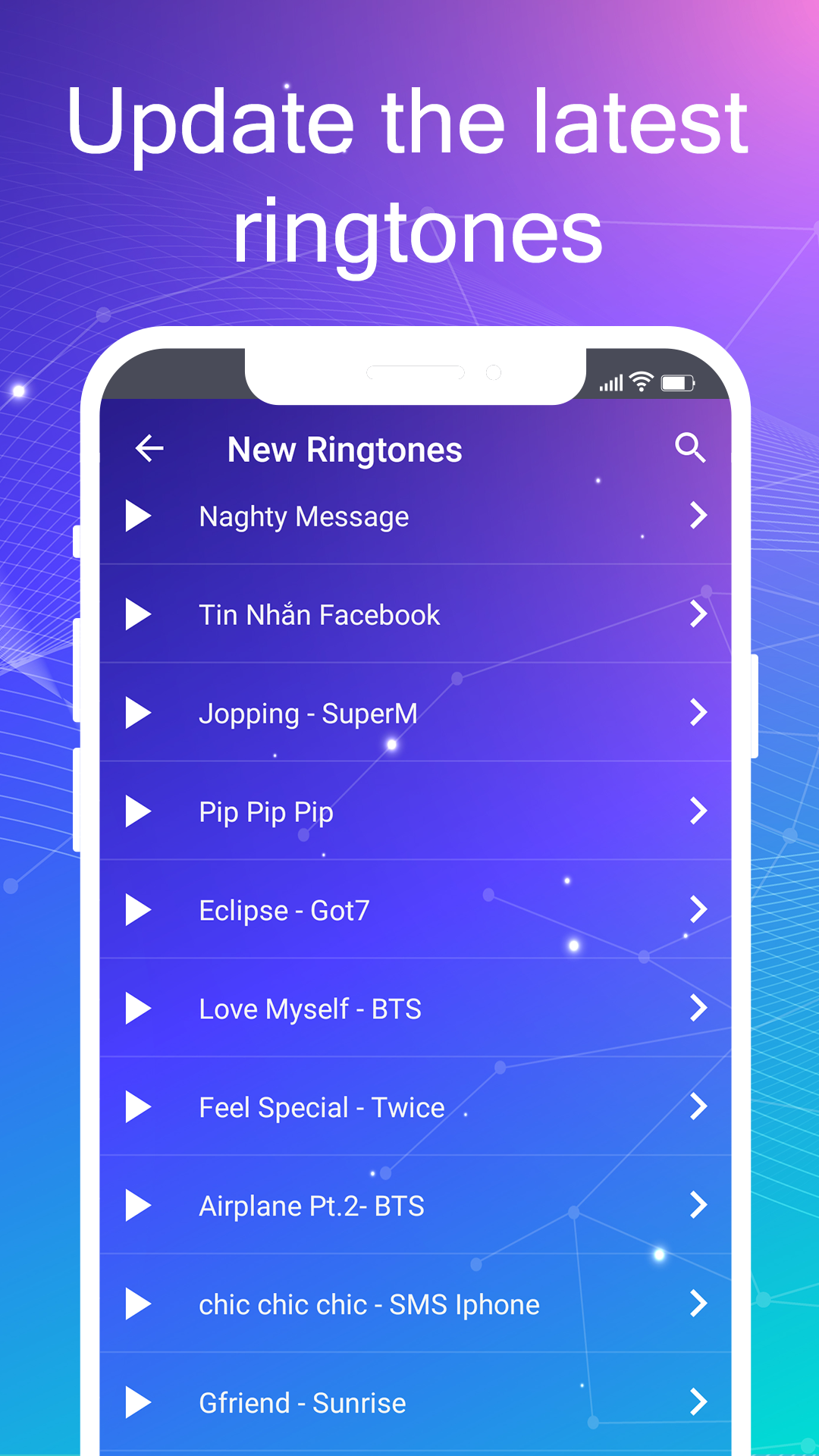 اسکرین شات 2 برنامه Ringtones For Phone