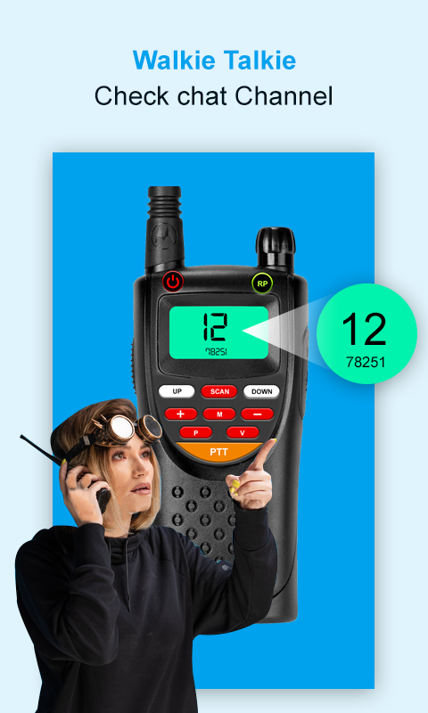 اسکرین شات 3 برنامه Walkie Talkie App: video call