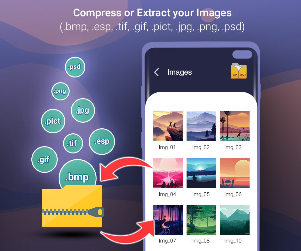 اسکرین شات 6 برنامه Zipify: Files Archiver