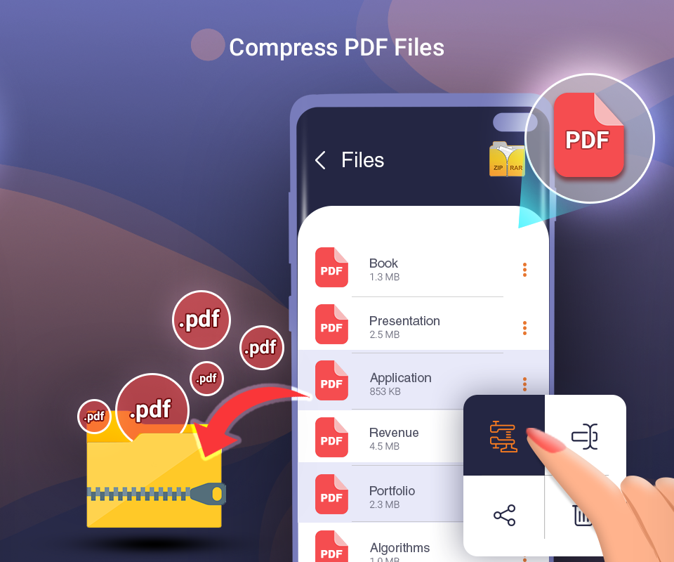 اسکرین شات 5 برنامه Zipify: Files Archiver