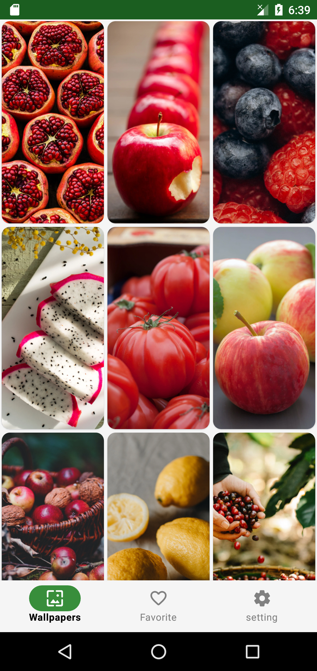 اسکرین شات 2 برنامه Fruit Wallpapers
