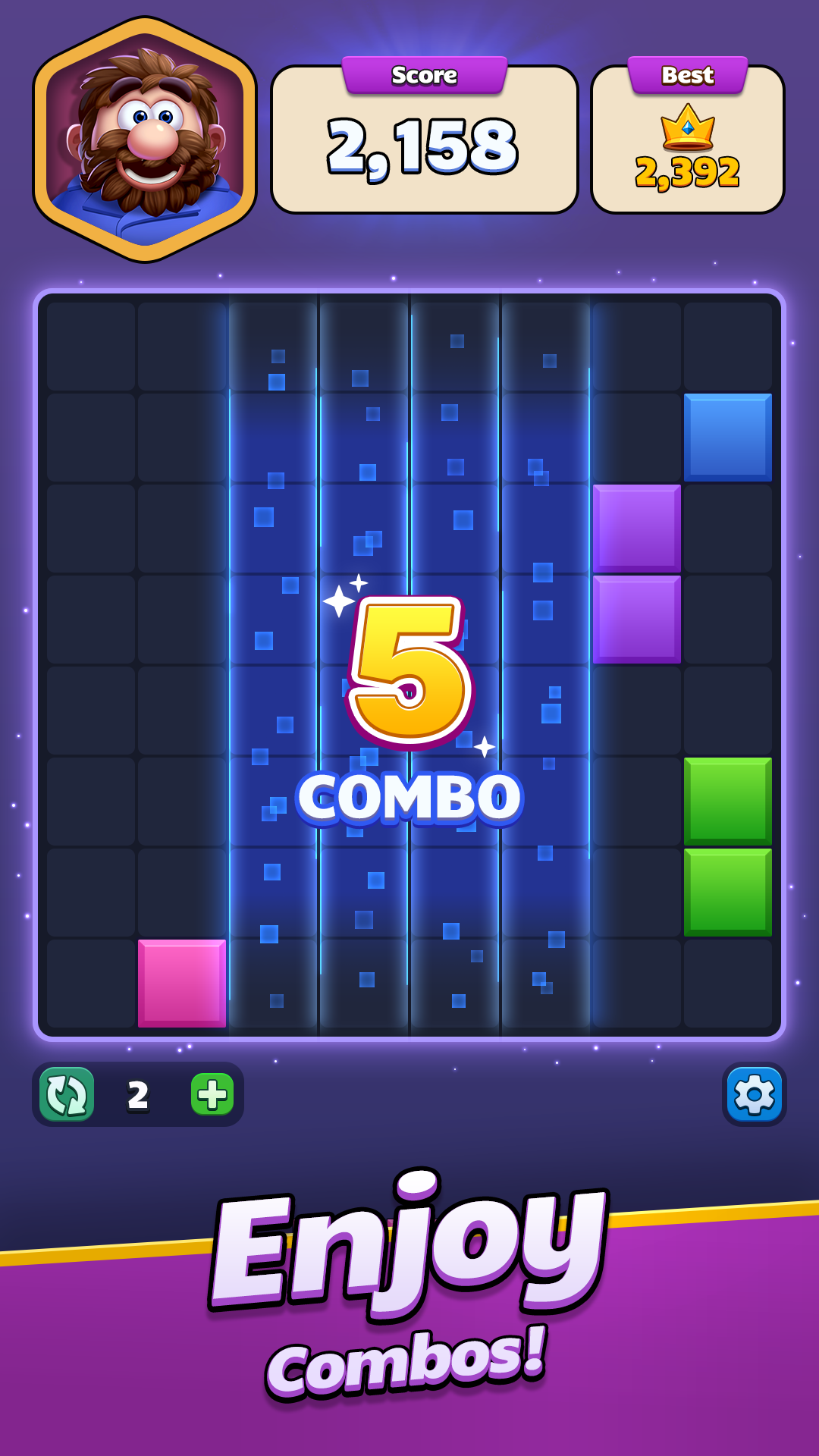 اسکرین شات 2 بازی Block Rush: Block Puzzle Game