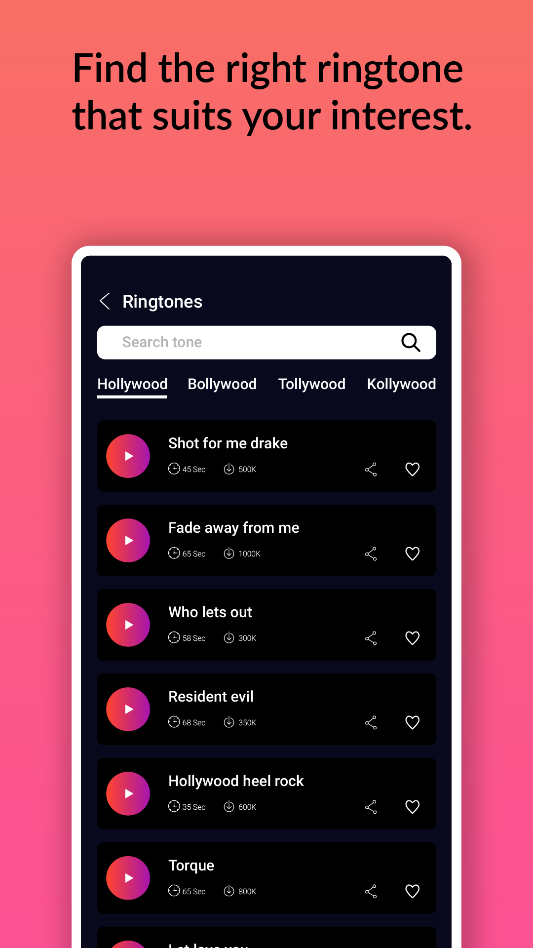 اسکرین شات 3 برنامه Android Music Ringtones, Songs