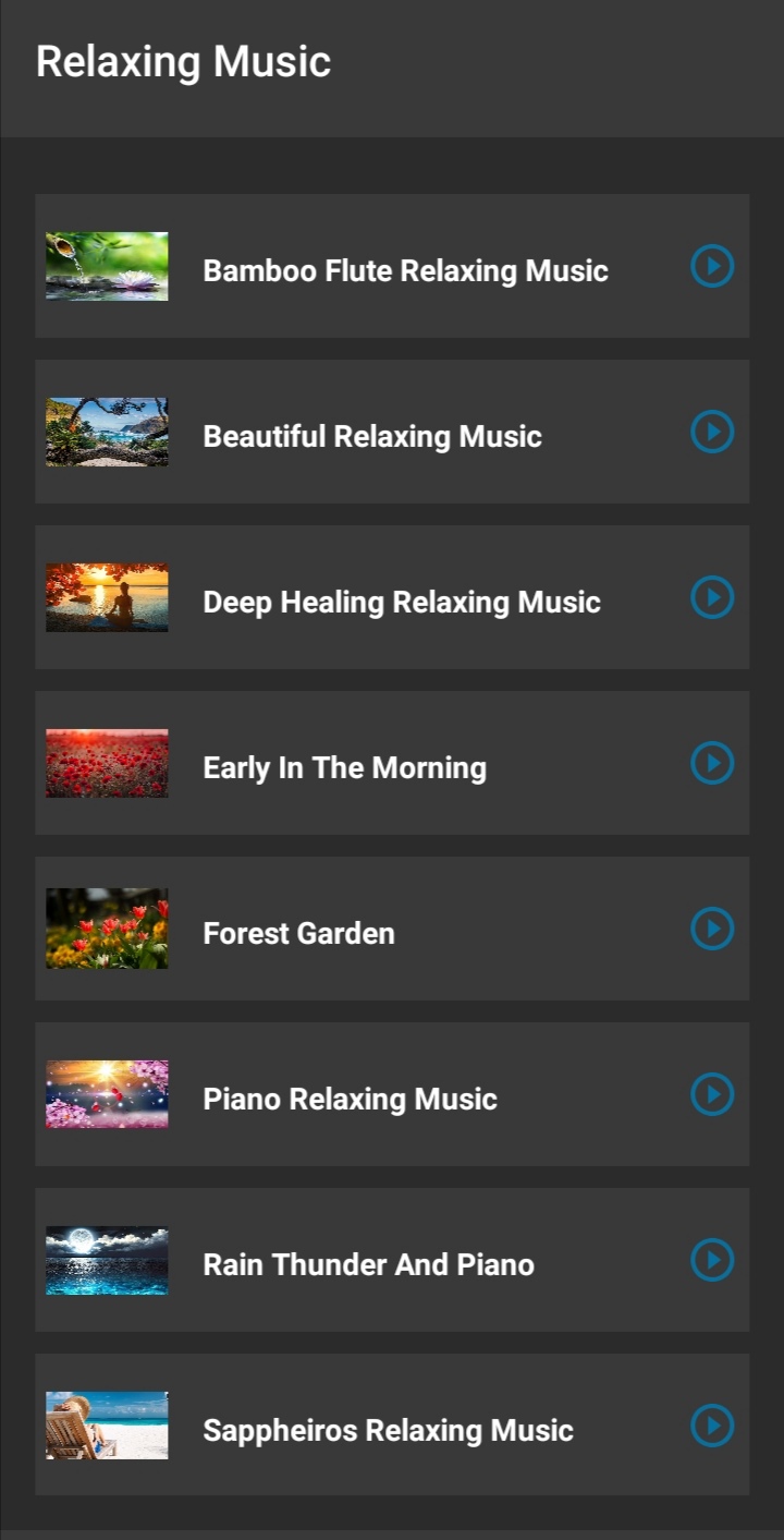 اسکرین شات 1 برنامه Relaxing Music Offline