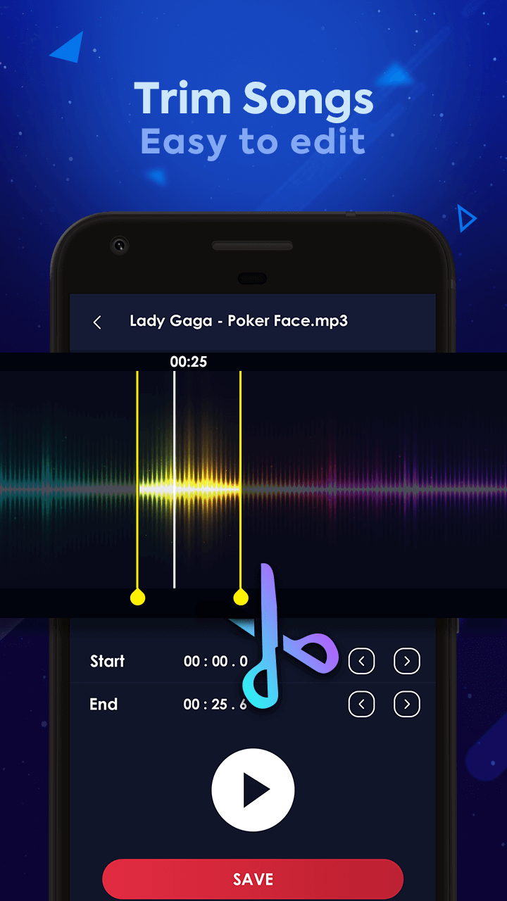 اسکرین شات 2 برنامه MP3 Cutter - Ringtone Maker