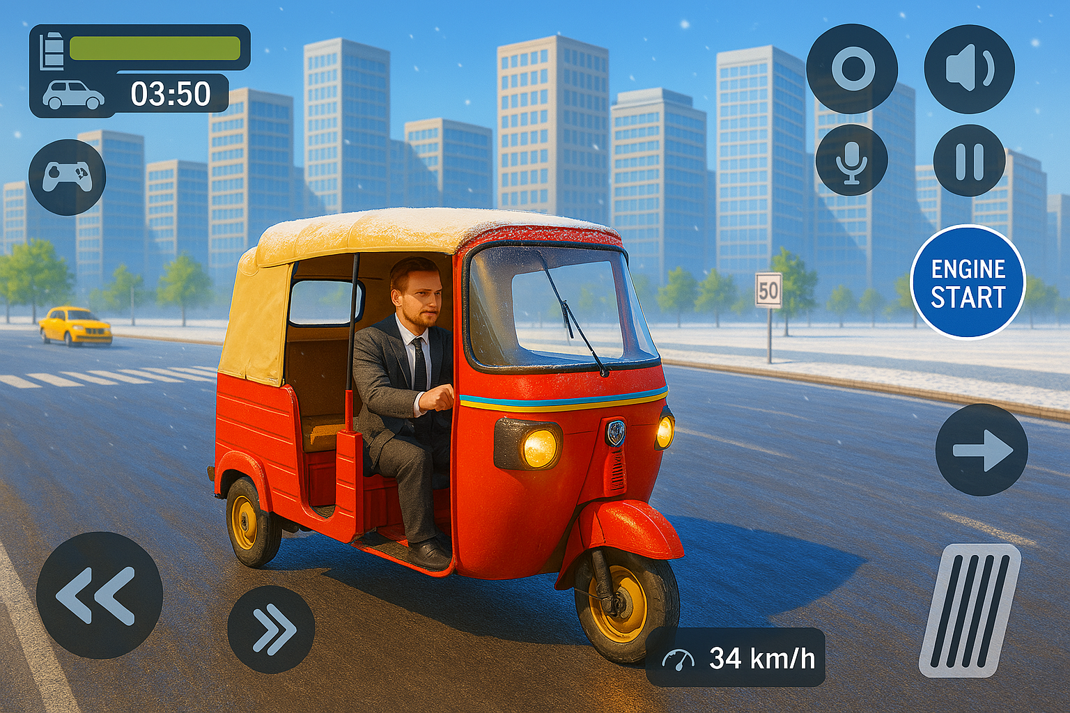 اسکرین شات 4 برنامه Tuk Tuk Rickshaw - Auto Game